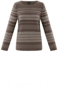 Toffee Brown and White Patterned Stitch Jumper