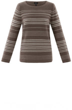 Toffee Brown and White Patterned Stitch Jumper