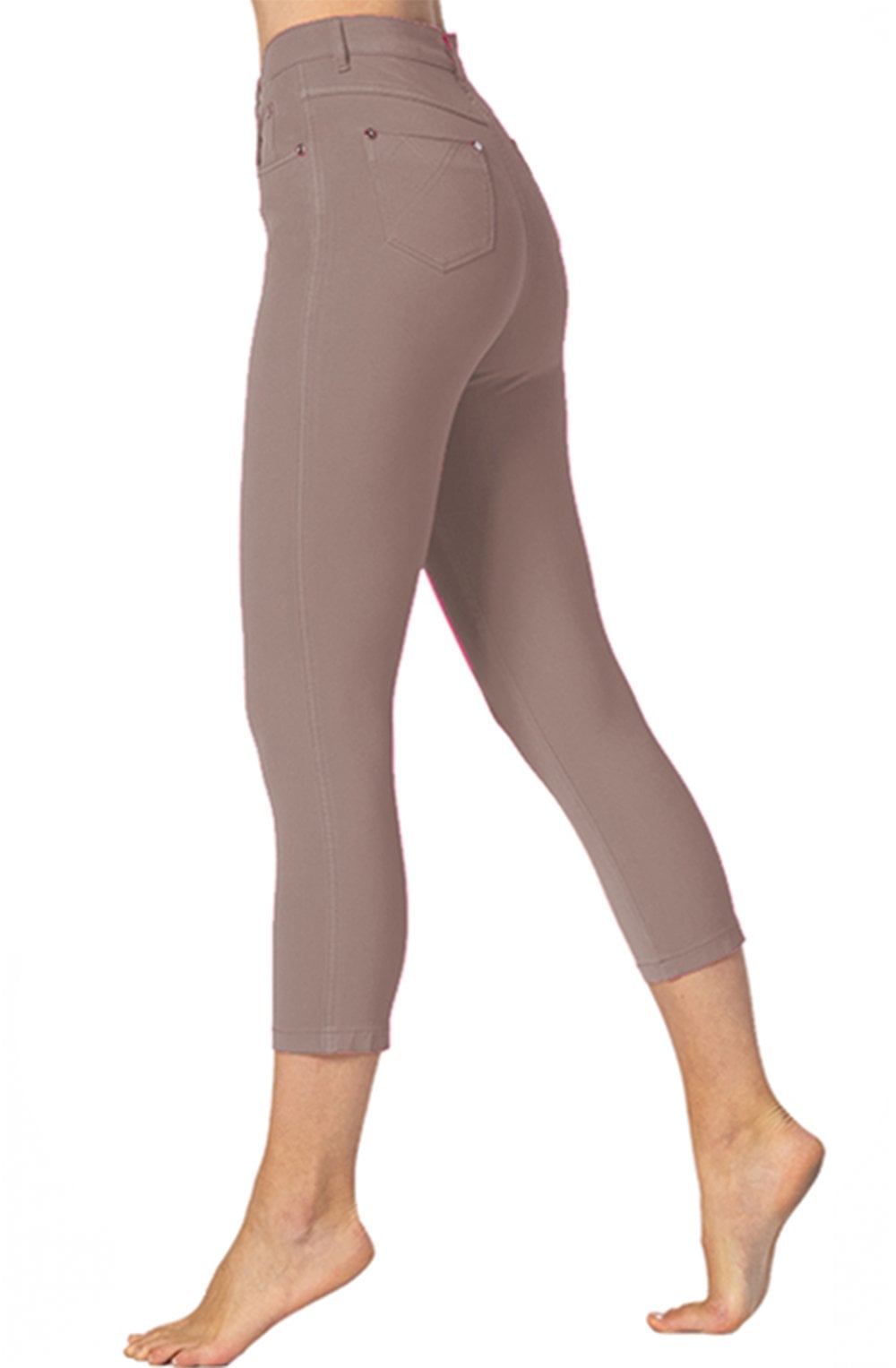 Toffee Brown Cropped Jeans