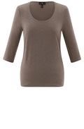 Toffee Brown Double Fronted Sleeve Top