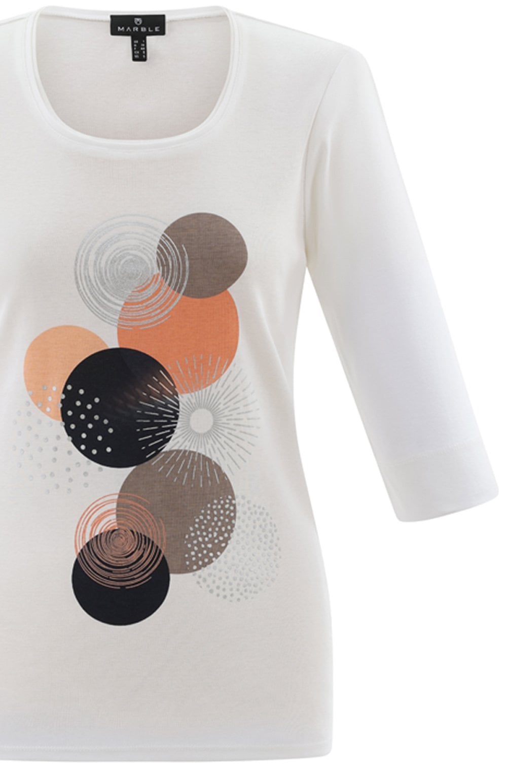 Toffee Brown Graphic Foil Design Top