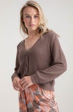 Toffee Brown Open Knit Cardigan