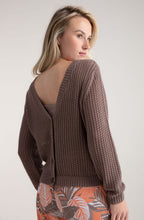 Toffee Brown Open Knit Cardigan