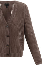 Toffee Brown Open Knit Cardigan