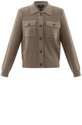 Toffee Brown Perforated Knit Cardigan