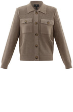 Toffee Brown Perforated Knit Cardigan