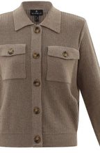 Toffee Brown Perforated Knit Cardigan