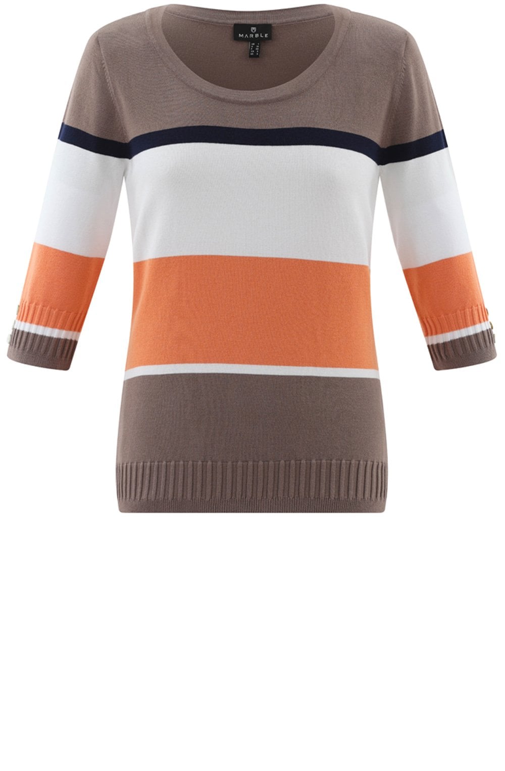 Toffee Brown Ribbed Hem and Cuff Jumper