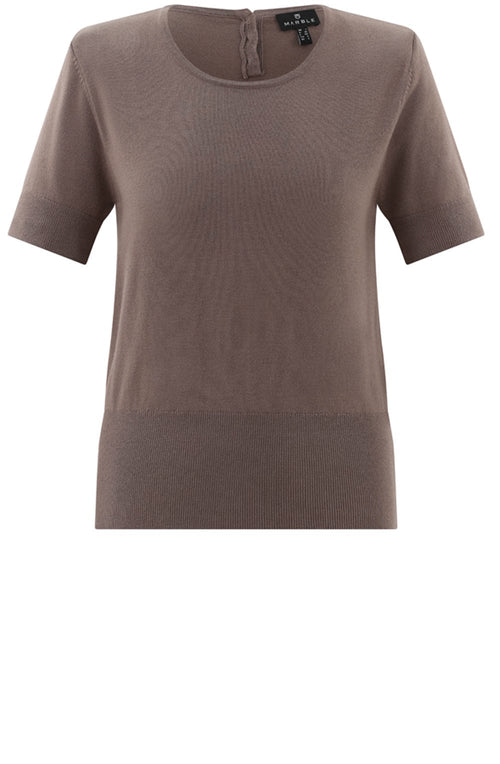 Toffee Brown Short Sleeved Jumper
