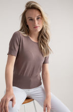 Toffee Brown Short Sleeved Jumper