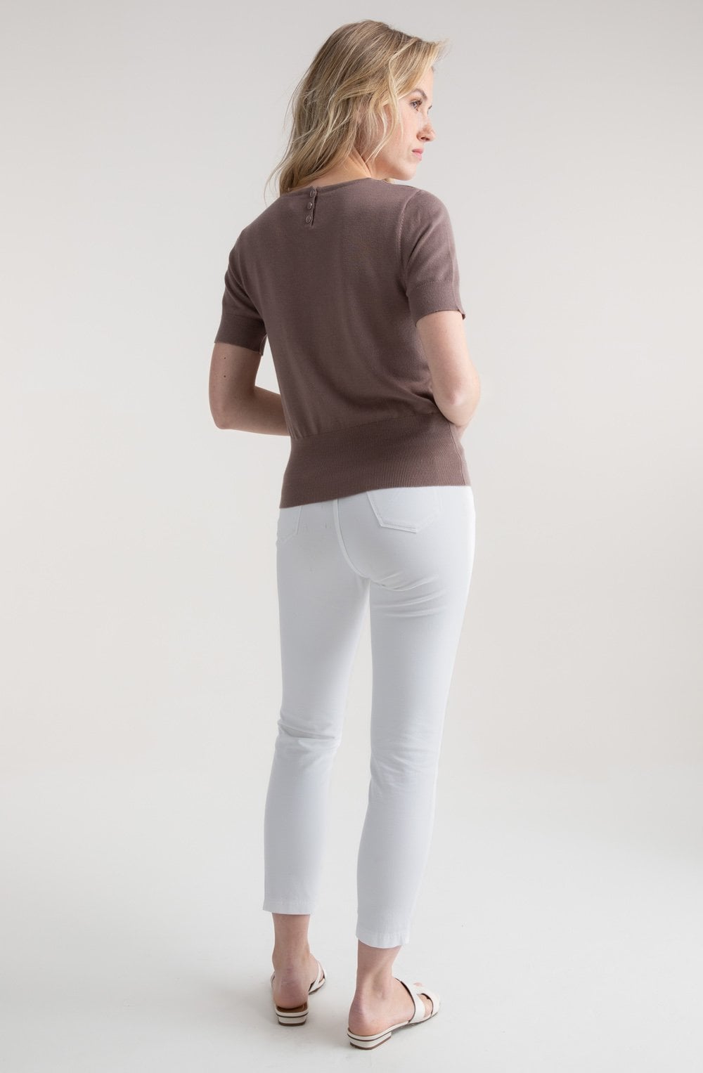 Toffee Brown Short Sleeved Jumper