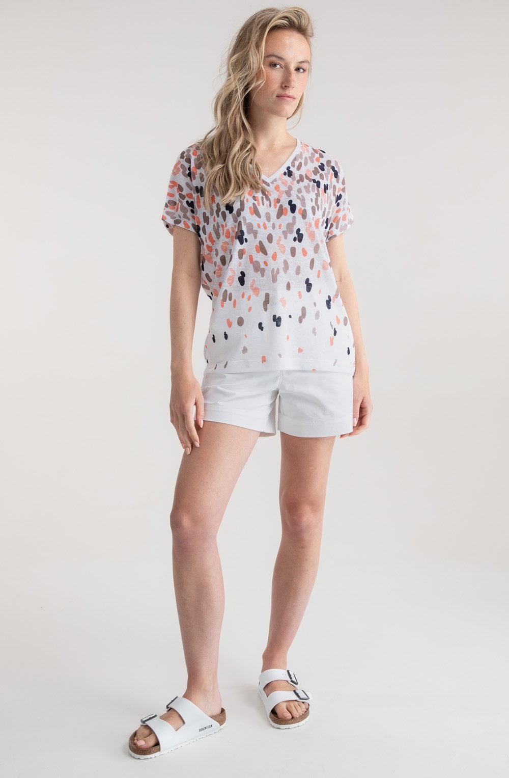 Toffee Brown Speckle Fine Knit Semi Sheer Top