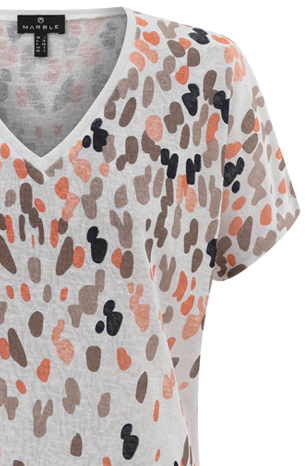 Toffee Brown Speckle Fine Knit Semi Sheer Top