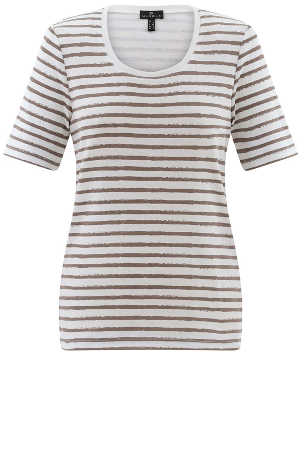 Toffee Brown Striped Classic T Shirt