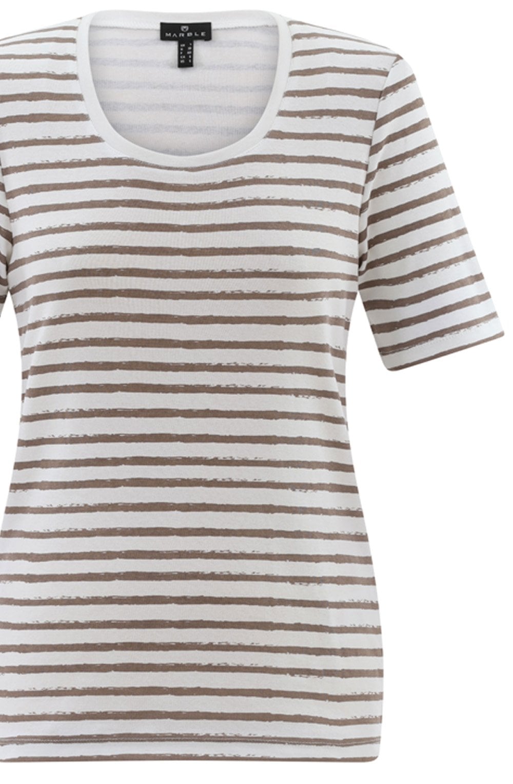 Toffee Brown Striped Classic T Shirt