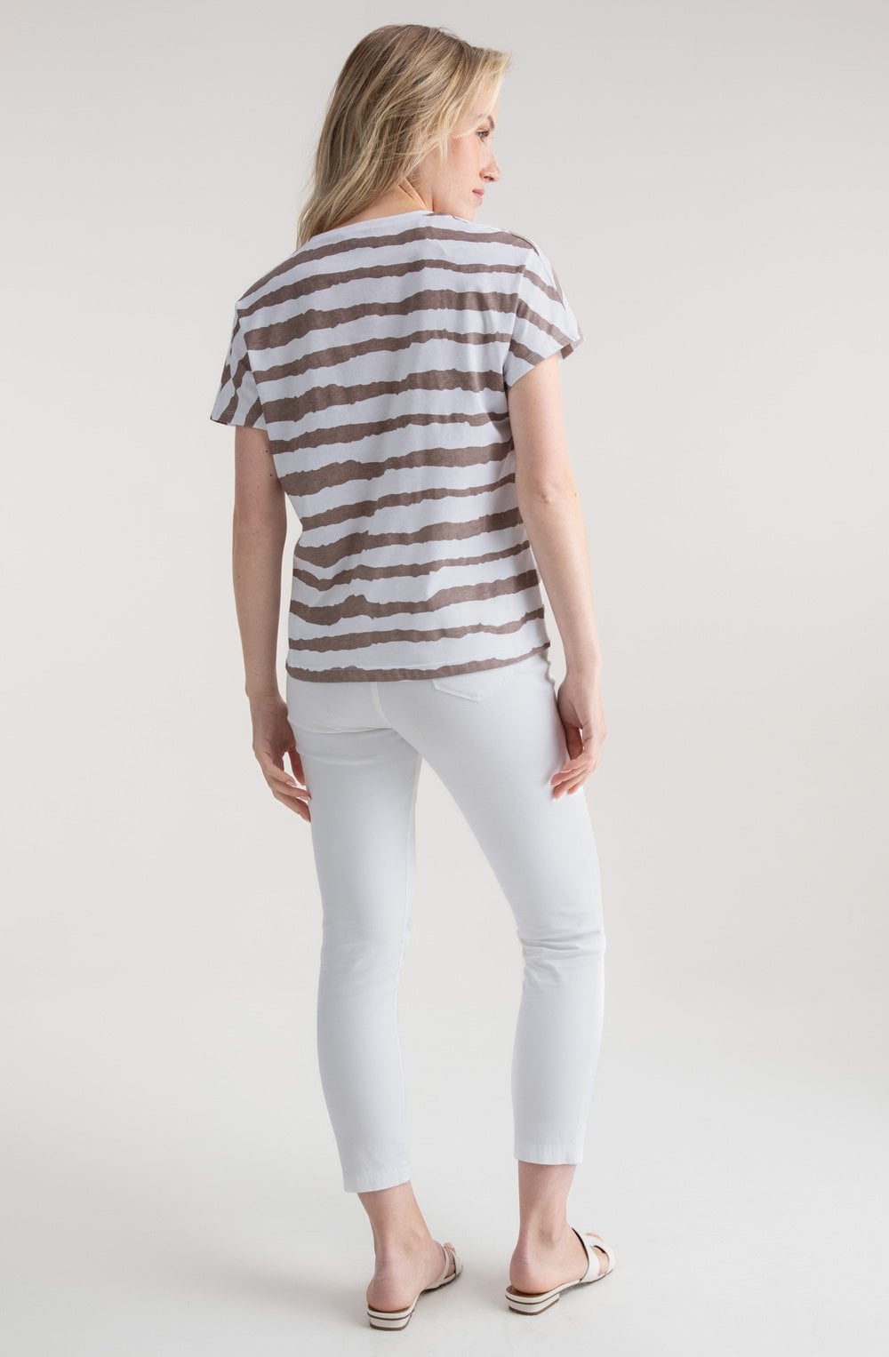 Toffee Brown Wide Stripe T Shirt