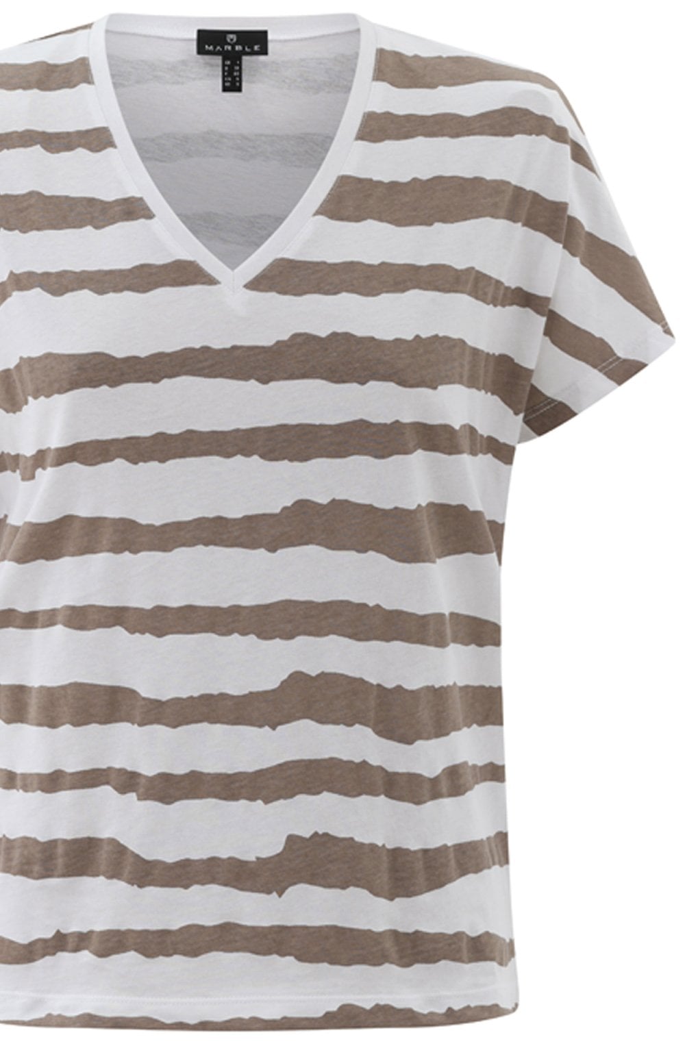 Toffee Brown Wide Stripe T Shirt