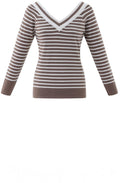 Toffee Brown Wide V Neck Sweater