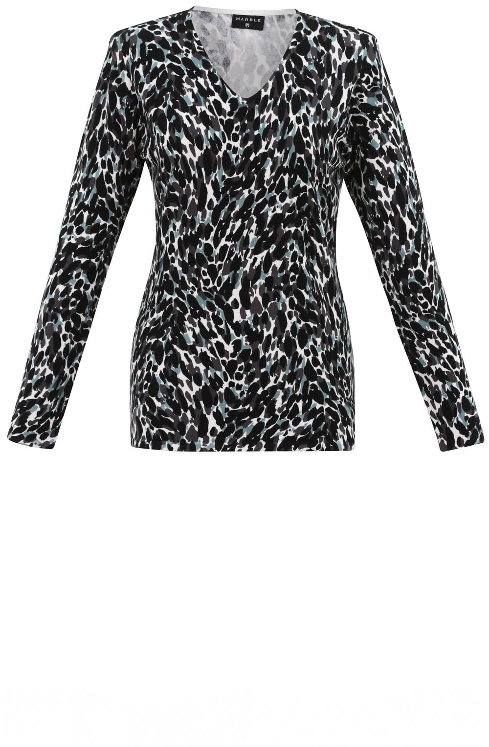 Turquoise Animal Print Jumper