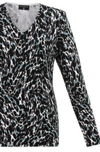 Turquoise Animal Print Jumper