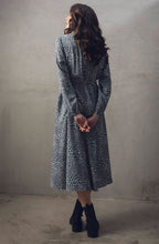 Turquoise Collared Fit & Flare Dress