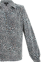 Turquoise Collared V Neck Blouse