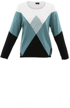 Turquoise Diamond Print Jumper