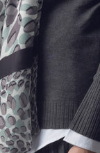 Turquoise & Grey Spot Print Scarf