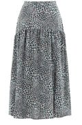 Turquoise & Grey Spot Print Skirt