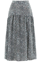 Turquoise & Grey Spot Print Skirt