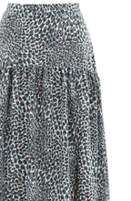 Turquoise & Grey Spot Print Skirt