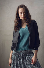 Turquoise & Grey Spot Print Skirt