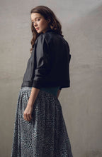 Turquoise & Grey Spot Print Skirt