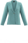Turquoise Knitted Blazer