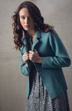 Turquoise Knitted Blazer