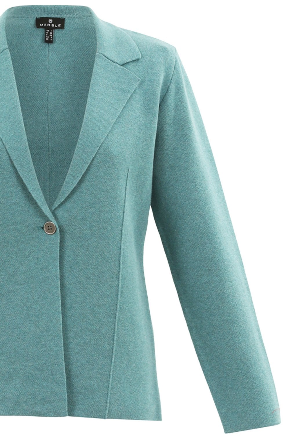 Turquoise Knitted Blazer