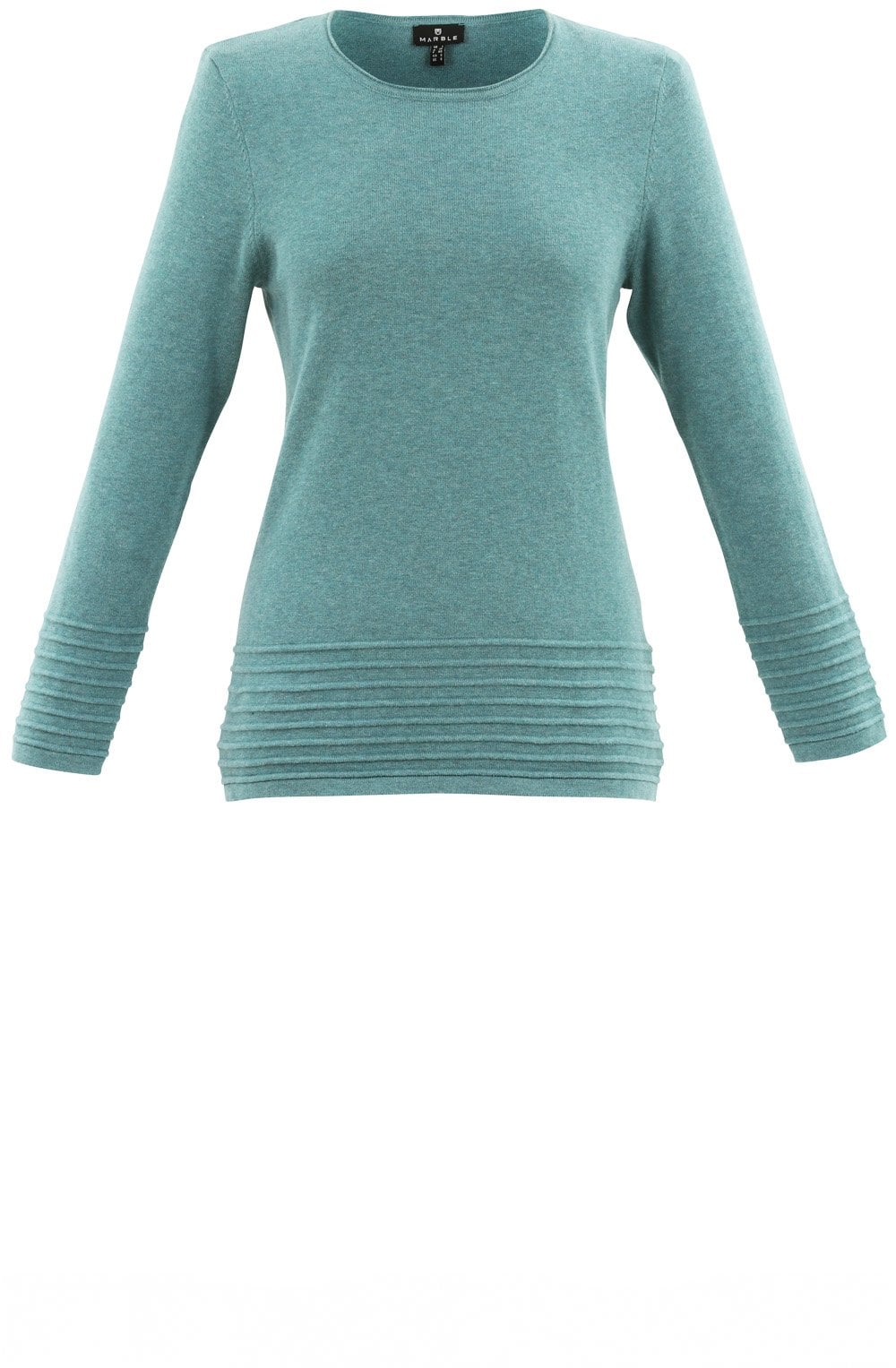 Turquoise Ribbed Detail Jumper