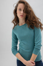 Turquoise Ribbed Detail Jumper