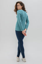 Turquoise Ribbed Detail Jumper