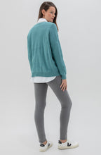 Turquoise Star Pattern Oversized Jumper