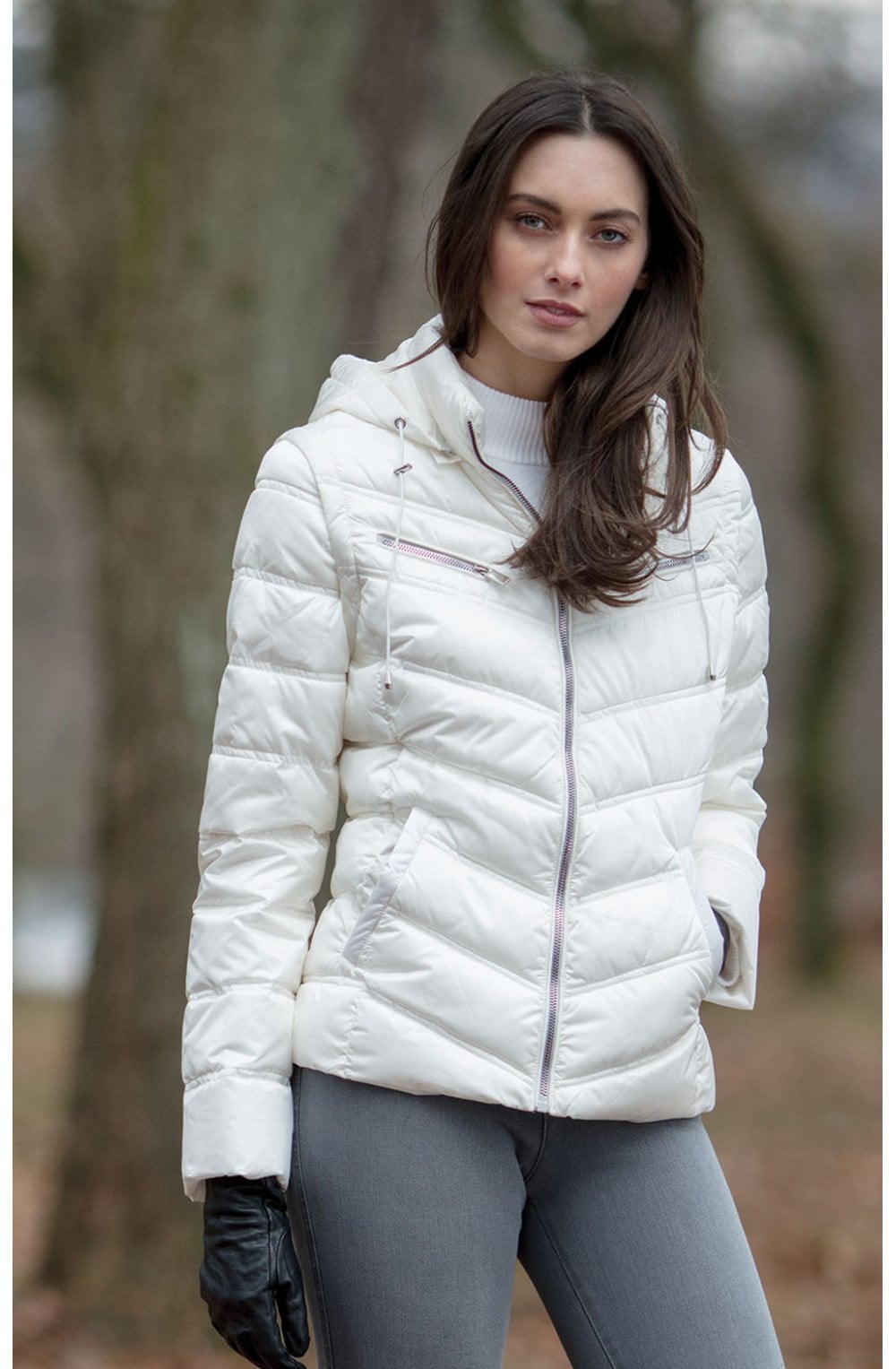 White Quilted Coat