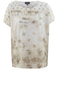 Marble White and Beige Star design Top