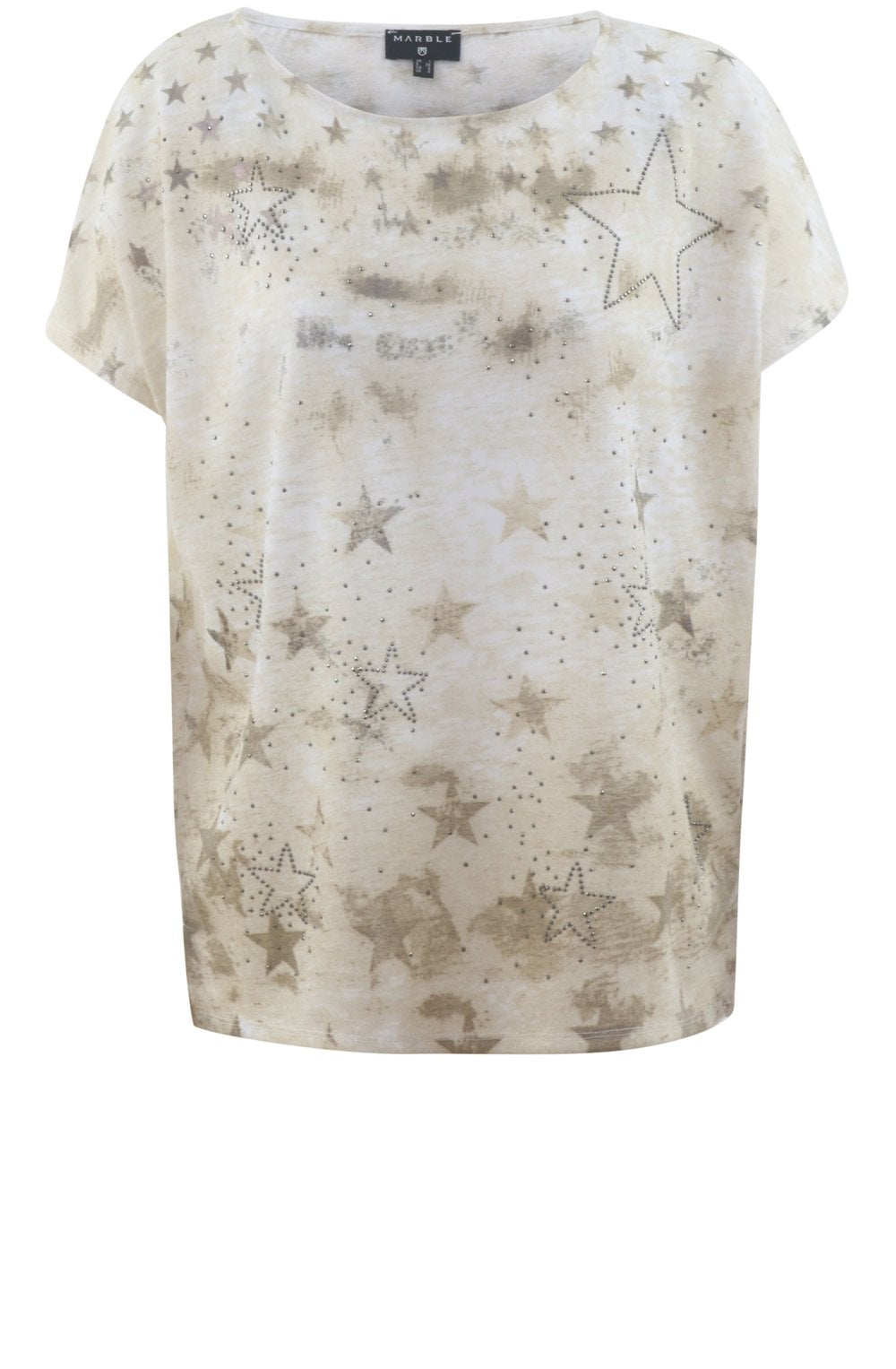 Marble White and Beige Star design Top