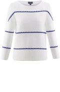 Marble White and Blue striped Jumper