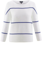 Marble White and Blue striped Jumper