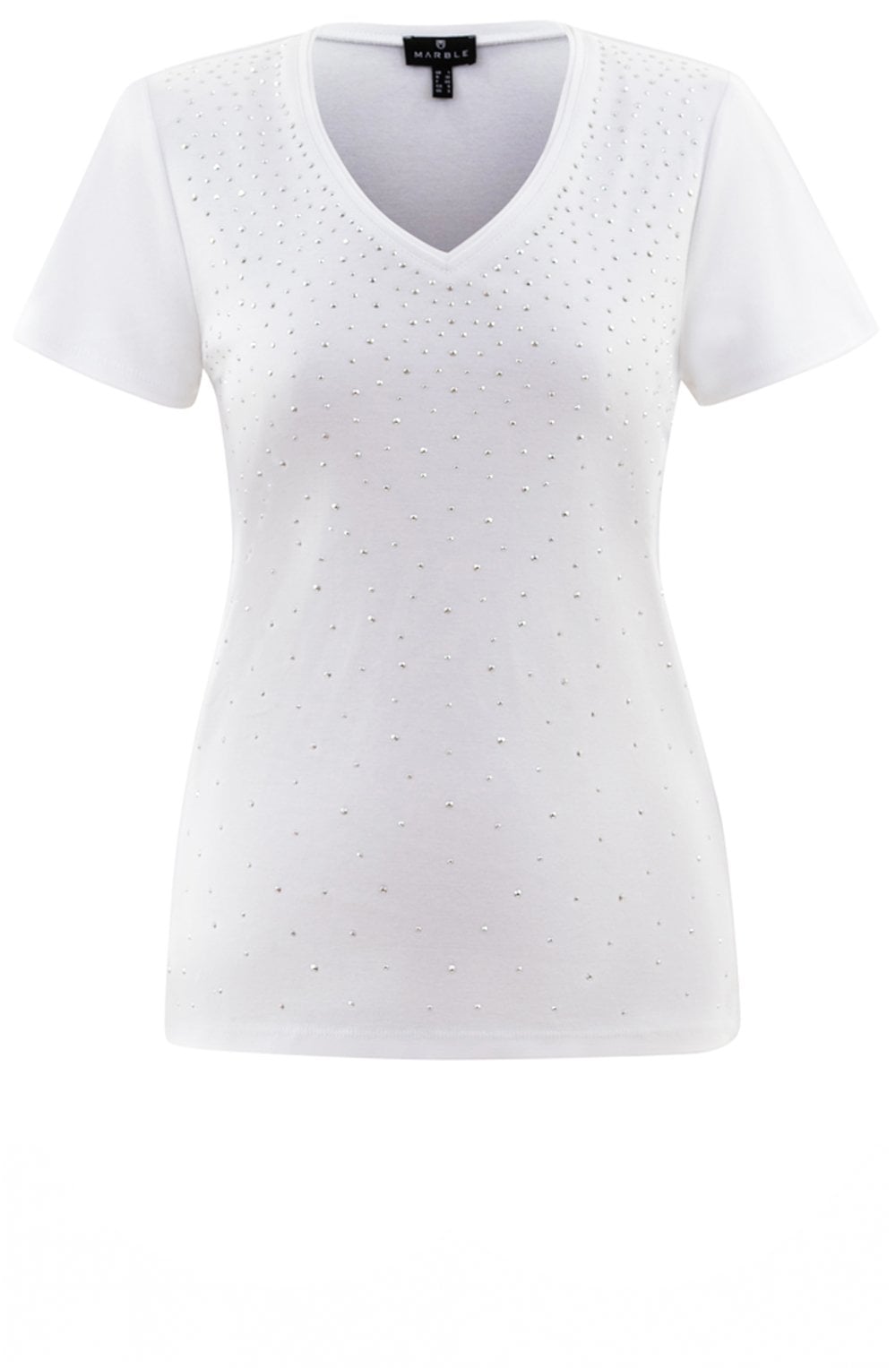 White Diamante Sparkle T Shirt