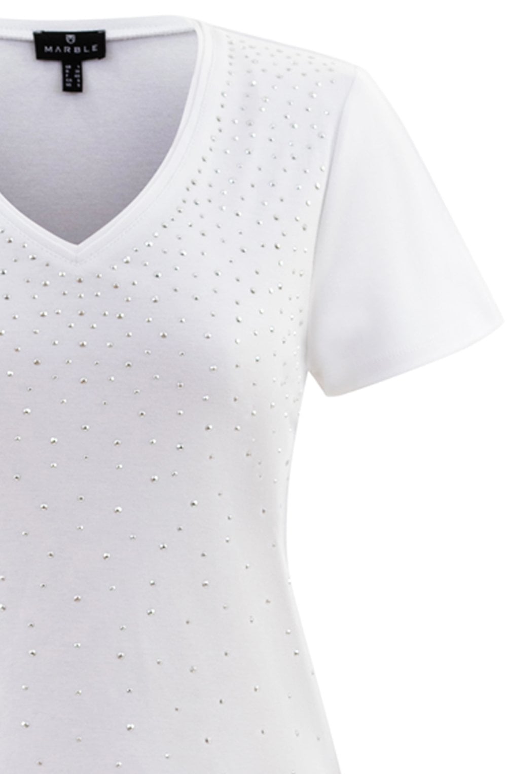 White Diamante Sparkle T Shirt