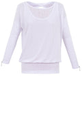 White Double Layered Semi Sheer Top