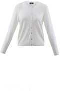 White Fine Knit Cardigan