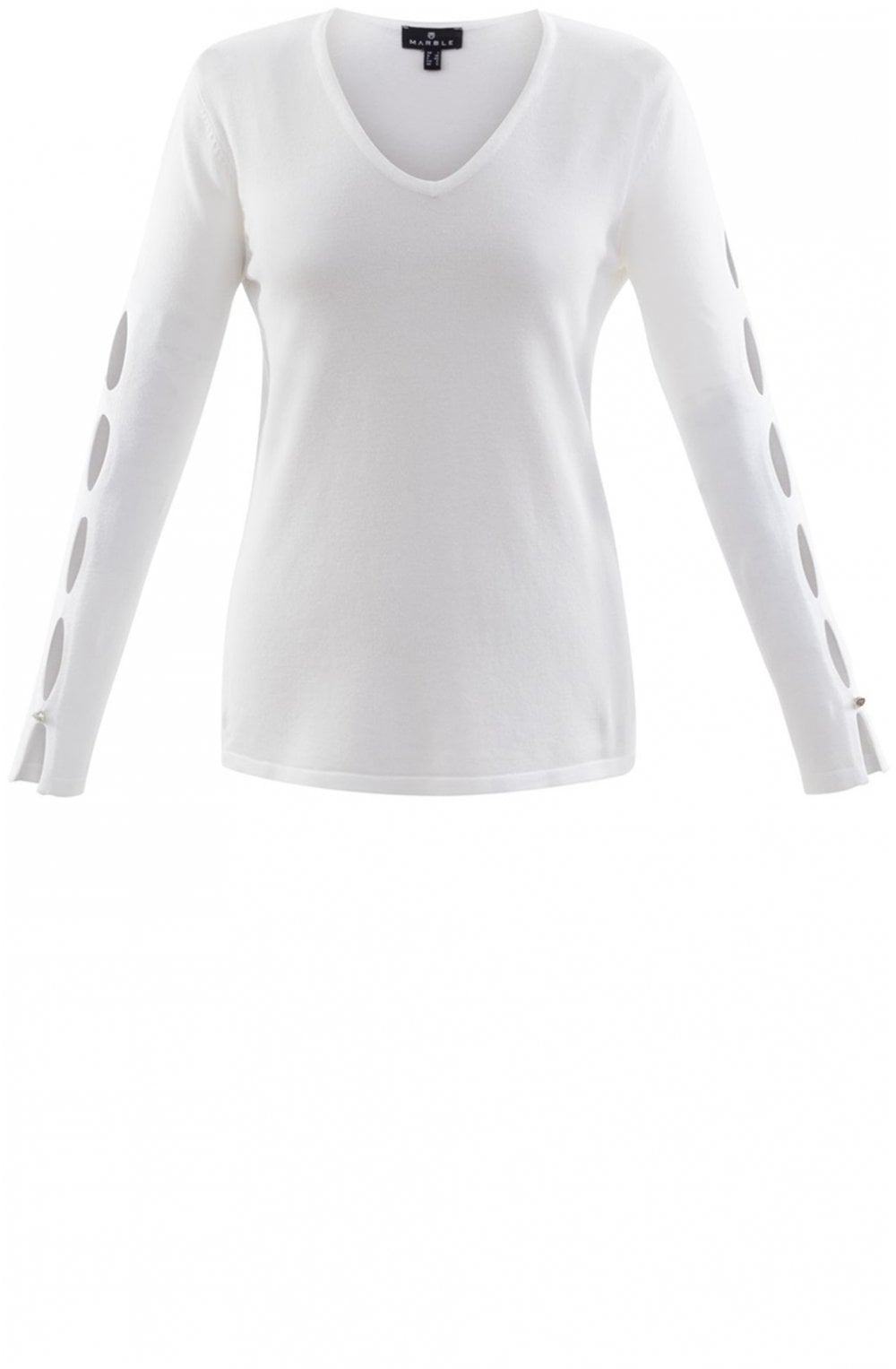 White Fine Knit Jumper